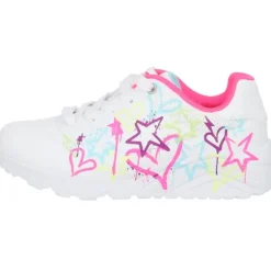 Skechers 310391L, Schnürschuhe, Kinder, white/neon multi