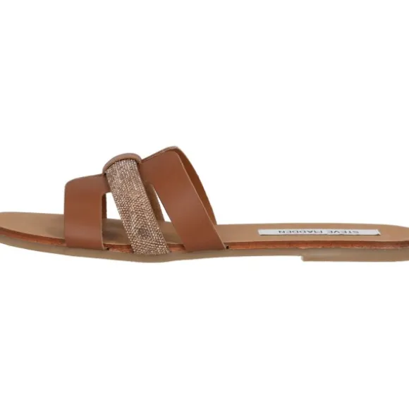 Steve Madden Edriah SM11002559, Plateau-Pantoletten, Damen, cognac multi