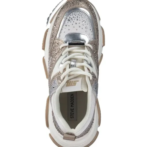 Steve Madden Privy SM19000082, Schnürschuhe, Damen, SILVER/GOLD CREAM