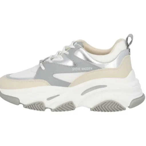 Steve Madden Progressive SM19000096, Schnürschuhe, Damen, Silver/White