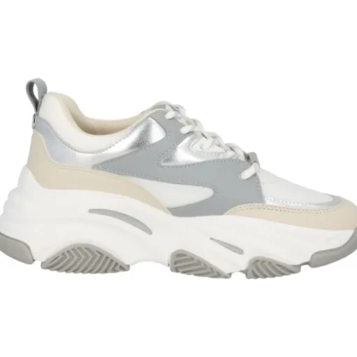 Steve Madden Progressive SM19000096, Schnürschuhe, Damen, Silver/White
