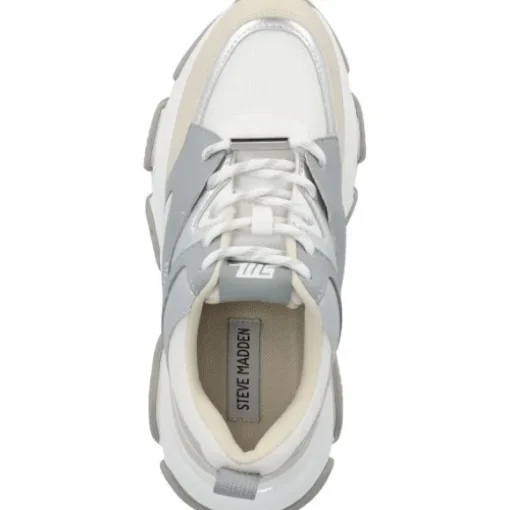 Steve Madden Progressive SM19000096, Schnürschuhe, Damen, Silver/White