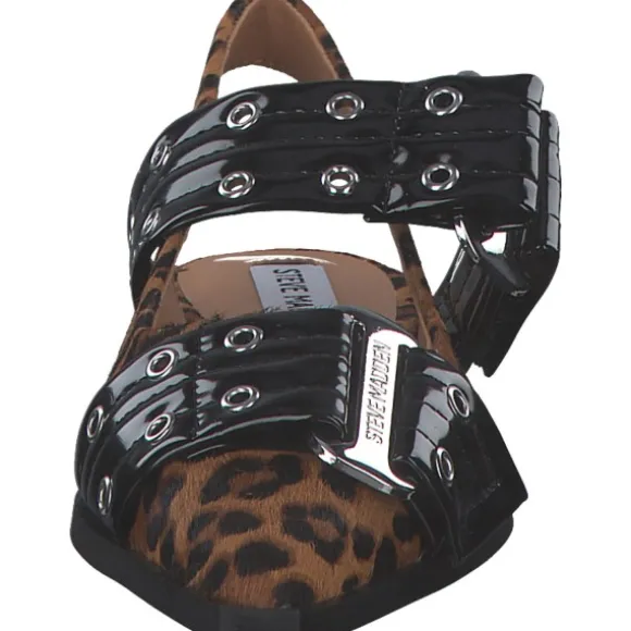 Steve Madden SM11003508-BLO Grand Ave-L, Pantoletten & Badeschuhe, Damen, black/leopard