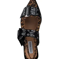 Steve Madden SM11003508-BLO Grand Ave-L, Pantoletten & Badeschuhe, Damen, black/leopard