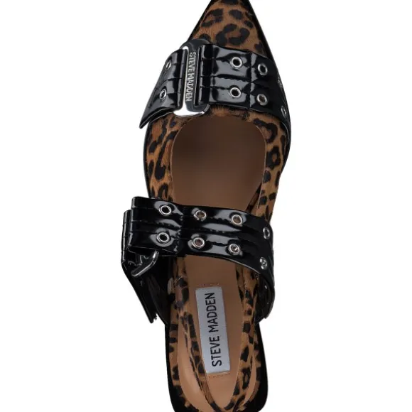 Steve Madden SM11003508-BLO Grand Ave-L, Pantoletten & Badeschuhe, Damen, black/leopard