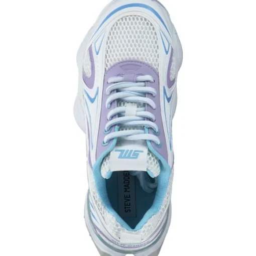 Steve Madden Speedster SM19000122, Schnürschuhe, Damen, WHITE/BB LAVENDER