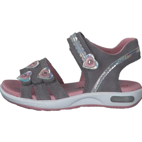 Superfit EMILY 06133, Sandalen (Kinder), Kinder, HELLGRAU/ROSA