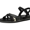 Tamaris 28145-42, Keilsandaletten, Damen, Schwarz