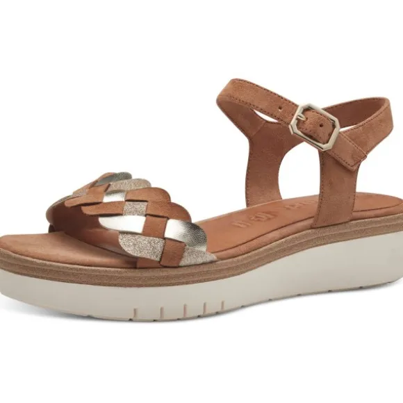 Tamaris 28216, Keilsandaletten, Damen, COGNAC COMB