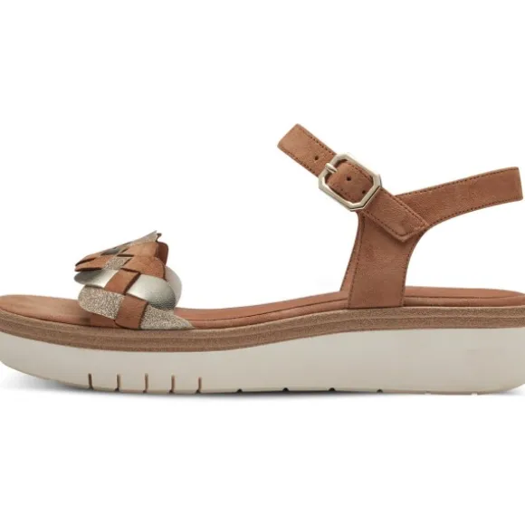 Tamaris 28216, Keilsandaletten, Damen, COGNAC COMB