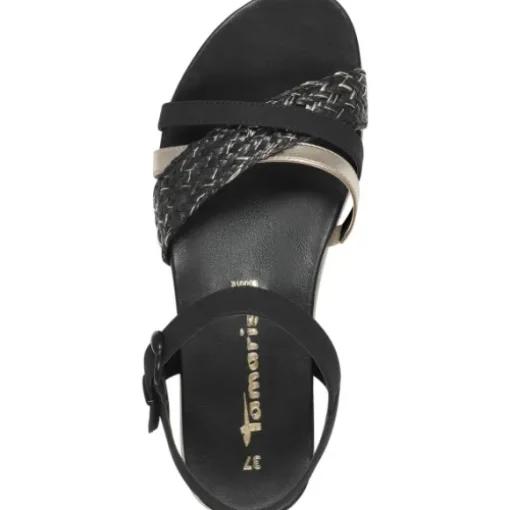 Tamaris 28145-42, Keilsandaletten, Damen, Schwarz