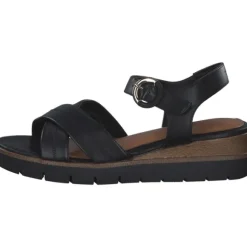 Tamaris 28202, Plateau-Sandaletten, Damen, BLACK LEATHER