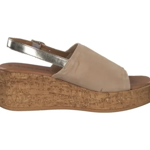 Tamaris 28393-42, Plateau-Sandaletten, Damen, Beige