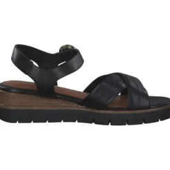 Tamaris 28202, Plateau-Sandaletten, Damen, BLACK LEATHER