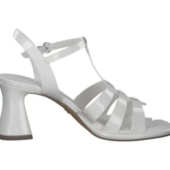 Tamaris 28031, Plateau-Sandaletten, Damen, WHITE PATENT