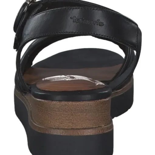 Tamaris 28202, Plateau-Sandaletten, Damen, BLACK LEATHER