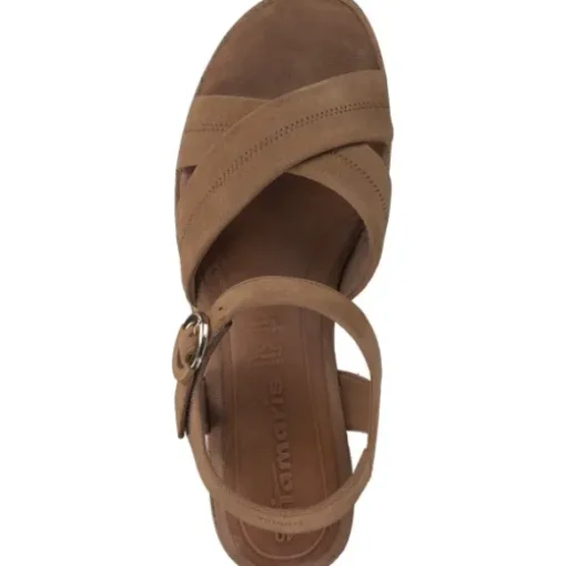Tamaris 28202, Plateau-Sandaletten, Damen, CAMEL