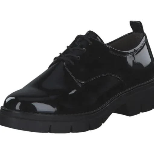 Tamaris 23302, Schnürschuhe, Damen, BLACK PATENT