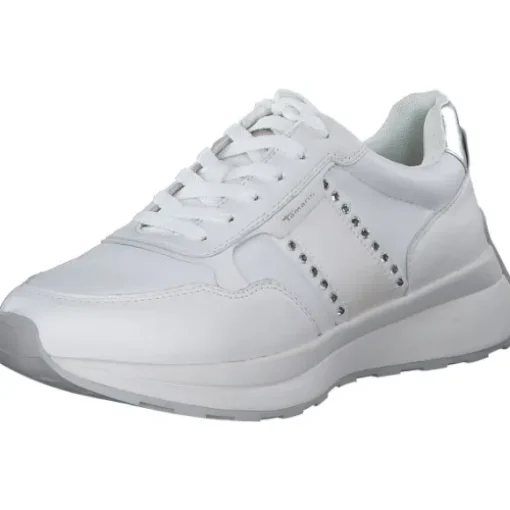 Tamaris 23737-42, Schnürschuhe, Damen, WHITE