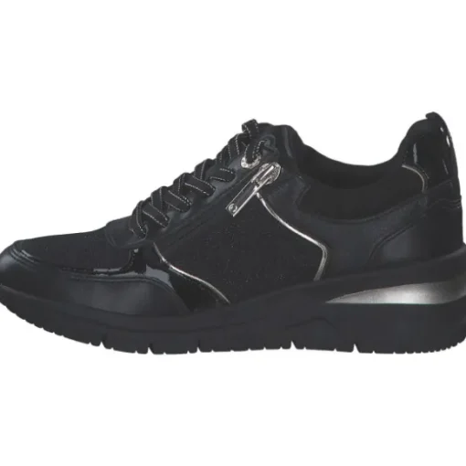 Tamaris 23721-42, Schnürschuhe, Damen, black/gold