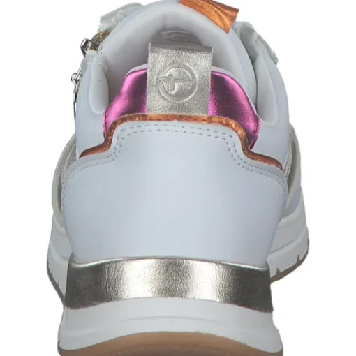 Tamaris 23732, Schnürschuhe, Damen, WHITE/LT.GOLD