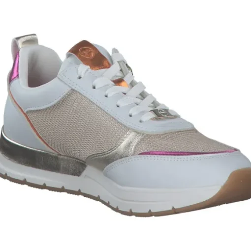 Tamaris 23732, Schnürschuhe, Damen, WHITE/LT.GOLD