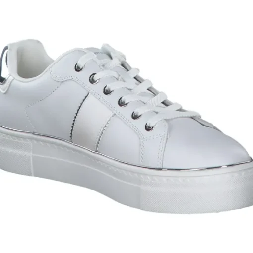Tamaris 23724, Schnürschuhe, Damen, Weiß (White/Silver)