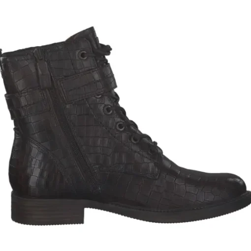 Tamaris 25217, Schnürstiefeletten, Damen, Schwarz