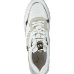 Tamaris 23706, Sneakers Low, Damen, WHT/LT. GOLD