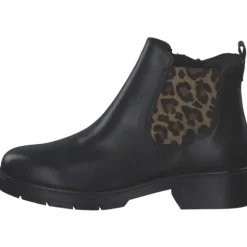 Tamaris 25009-43, Stiefeletten, Damen, black/leopard