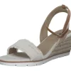 Tom Tailor 5390040017, Plateau-Sandaletten, Damen, Beige
