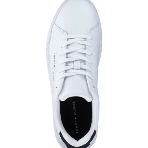 Tommy Hilfiger FM0FM052970LE TH COURT LEATHER GRAIN ESS, Klassische- & Business Schuhe, Herren, Whit