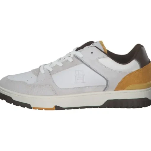 Tommy Hilfiger FM0FM05215ZE1 TH BASKET STREET LTH, Klassische- & Business Schuhe, Herren, City Yello