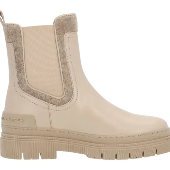 Tommy Hilfiger FW0FW07655, Stiefeletten, Damen, Weiß/Merinop