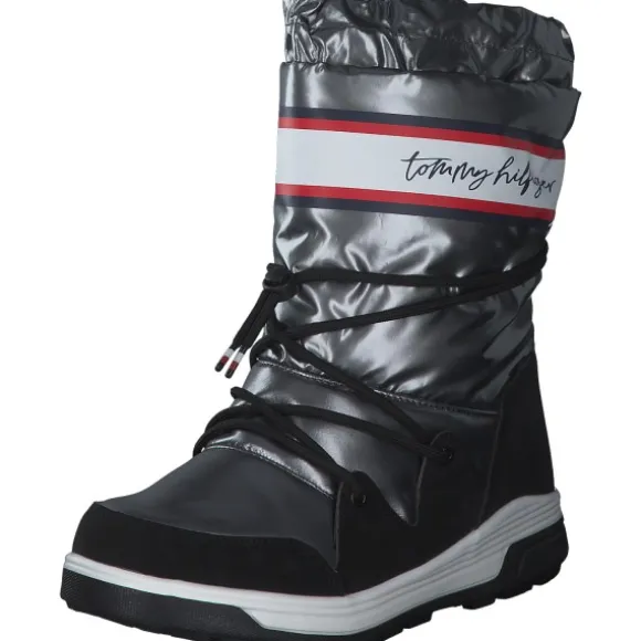 Tommy Hilfiger T3A6-32436, Winterstiefeletten, Kinder, dark silver