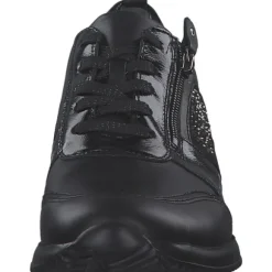 Waldläufer 980006-407/001, Schnürschuhe, Damen, schwarz-lack