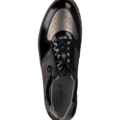 Waldläufer 754004-203/370 Yuna H, Schnürschuhe, Damen, schwarz bronze