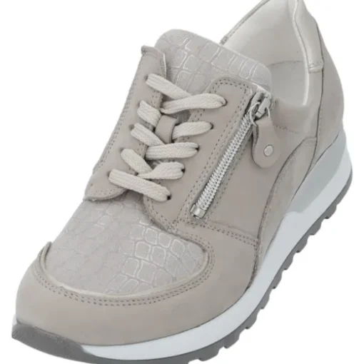 Waldläufer Hiroko Soft H64007, Sneakers Low, Damen, STEIN SILBER STEIN