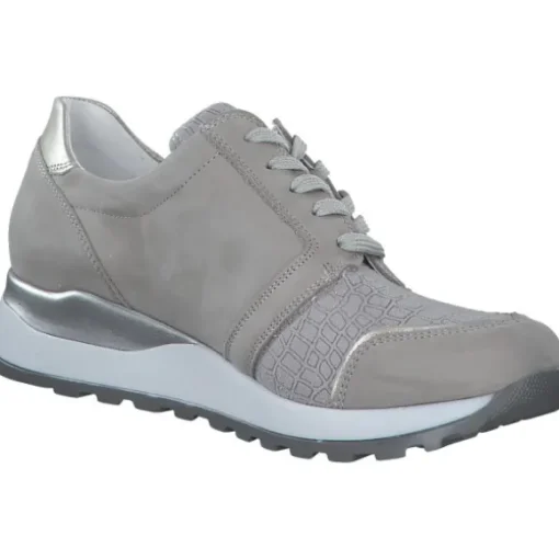 Waldläufer Hiroko Soft H64007, Sneakers Low, Damen, STEIN SILBER STEIN