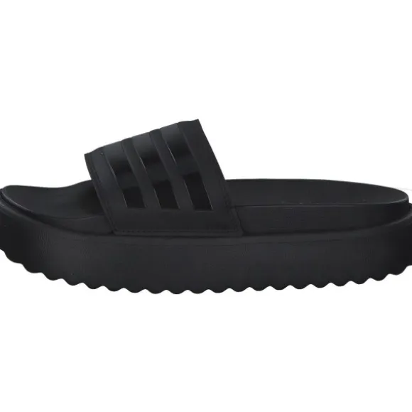 Adidas Adilette Platform, Badeschuhe, Damen, BLACK