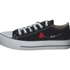 British Knights Kaya Low B49, Sneakers Low, Damen, black love heart