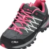 CMP Rigel Low Trekking WP 3Q13246, Trekkingschuhe, Damen, GREY-FUXIA-ICE