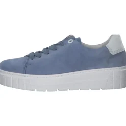 Gabor 46.410, Schnürschuhe, Damen, azur/weiss