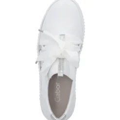 Gabor 63.333, Sneakers Low, Damen, Weiß (Weiss/Silber)