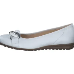 Gabor Comfort 42.625, Ballerinas, Damen, weiss (uni+silber)