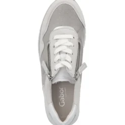Gabor Comfort 46.308, Schnürschuhe, Damen, fumo/white/silber