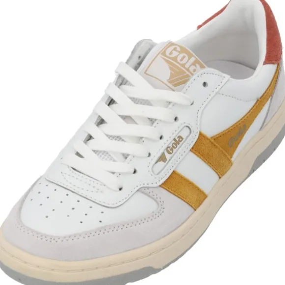 Gola Hawk CLB336, Schnürschuhe, Damen, white/sun/orange spice/grey