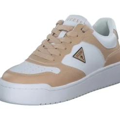 Guess Miran4 , Schnürschuhe, Damen, Beige / Weiß