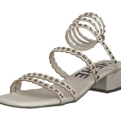Menbur 24704, Keilsandaletten, Damen, white (beige)