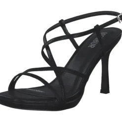 Menbur 24717, Plateau-Sandaletten, Damen, Schwarz